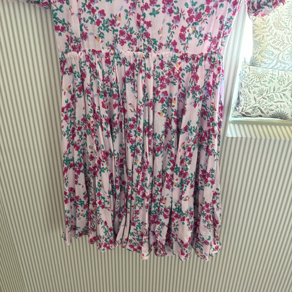 Poupette St. Barth light pink floral dress, small - Picture 8 of 11